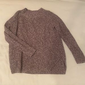 Red and white knit sweater
